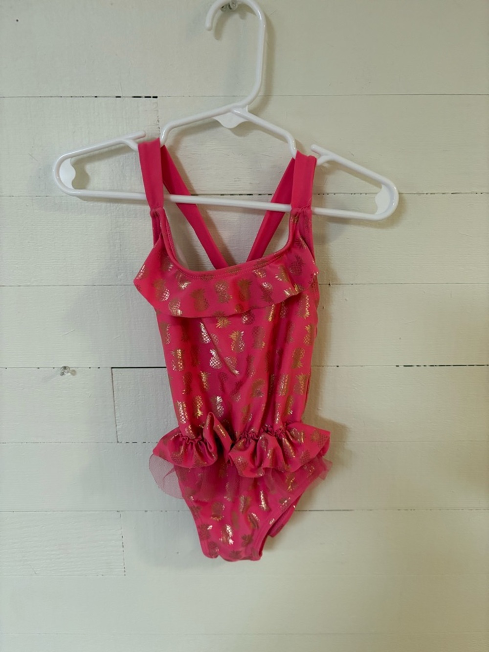 Real Love Toddler Girls Pink Pineapple One Piece Swimsuit 3T